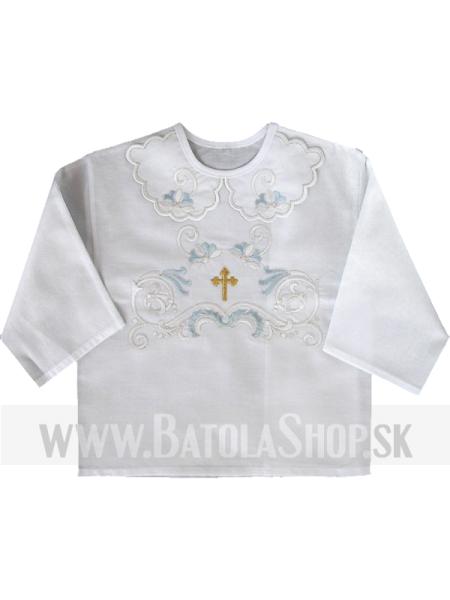 Krstová košieľka -  modrá