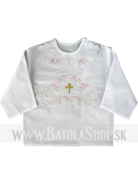 Krstová košieľka -  ružová