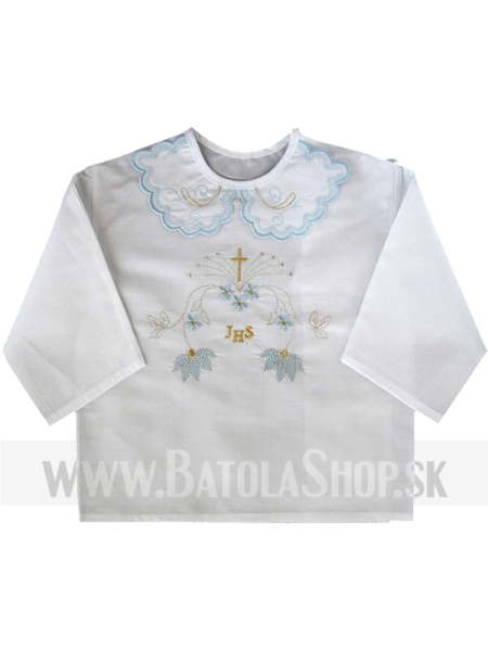 Krstová košieľka -  modrá