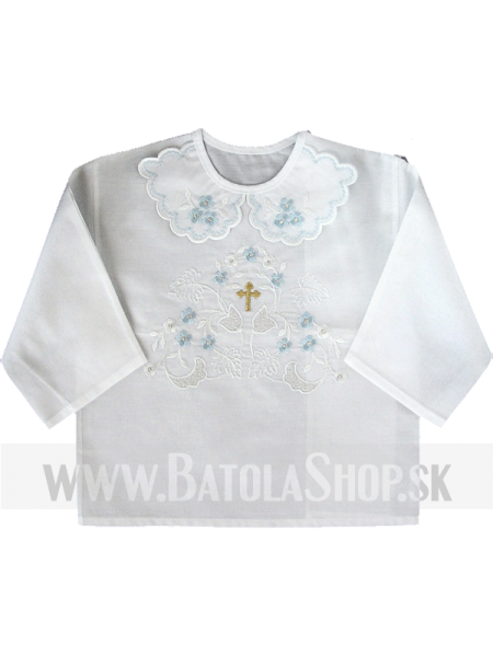 Krstová košieľka -  modrá