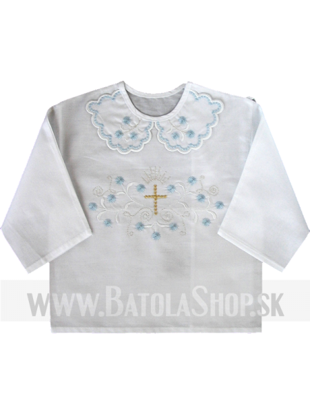 Krstová košieľka -  modrá
